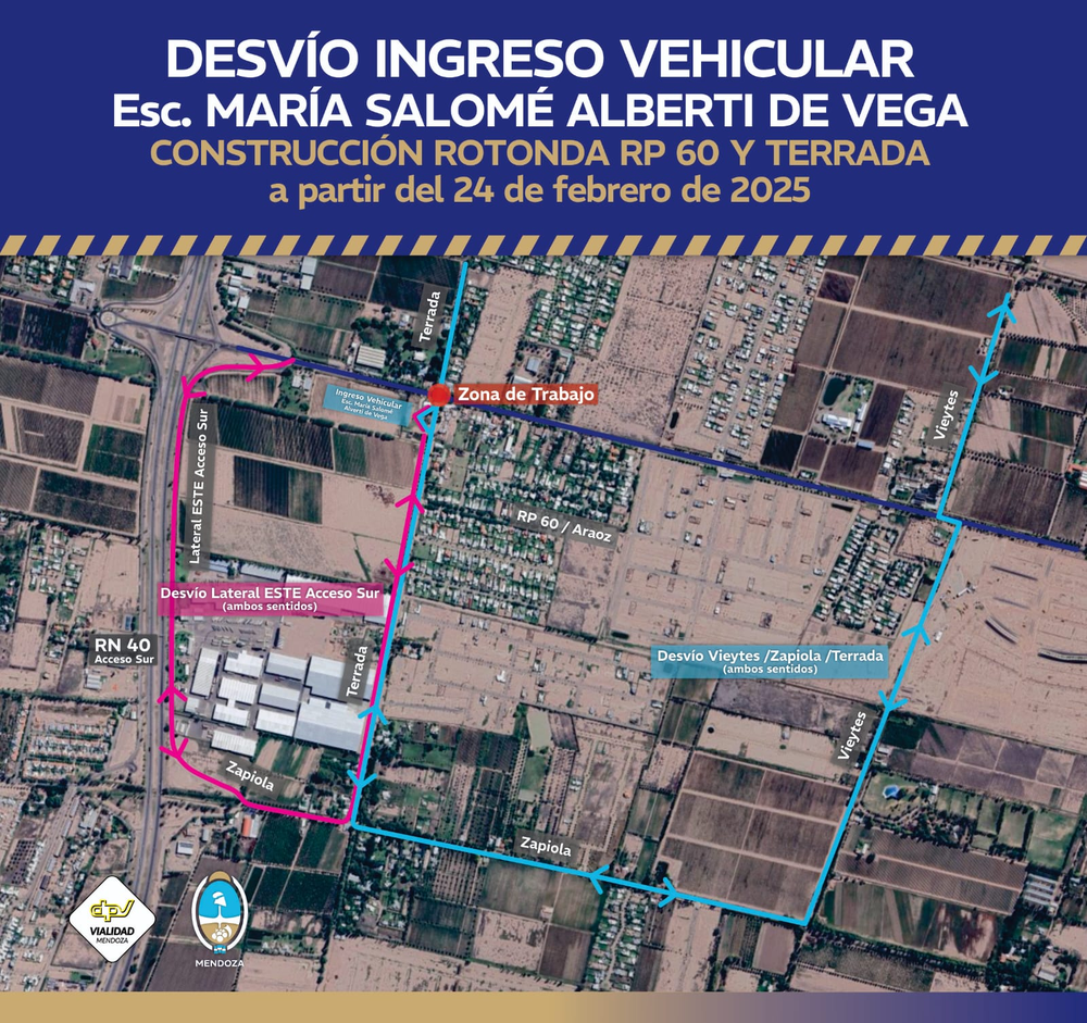 Ingreso vehicular escuela María Salomé Alberti de Vega | Gobierno de Mendoza