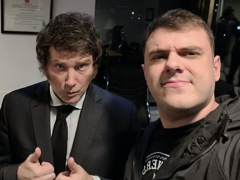 Javier Milei junto al influencer Javier Milei junto al influencer