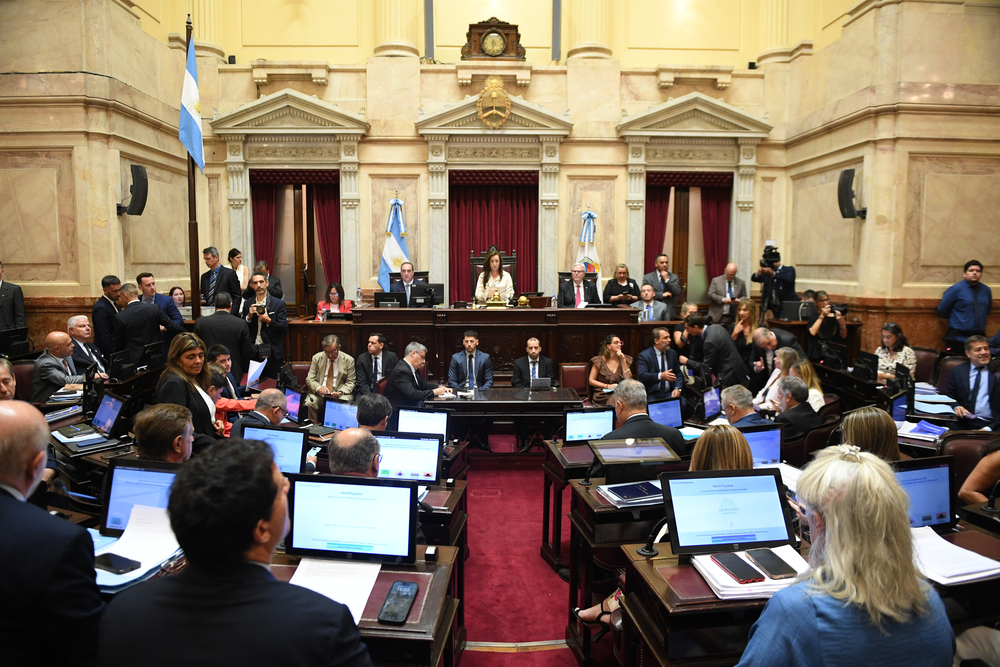Debate en el Senado por la reforma laboral.