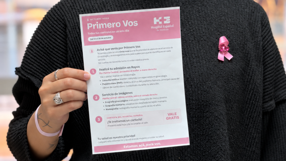 “Primero Vos”, la campaña del Hospital Español que promueve los controles y la detección temprana del cáncer de mama.