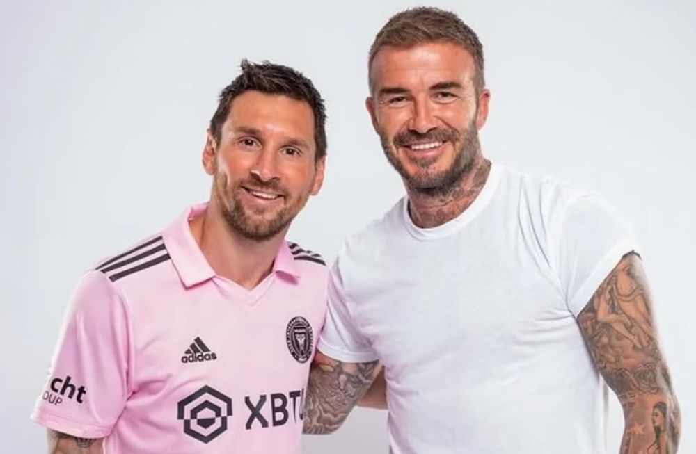David Beckham se emocionó por la llegada de Lionel Messi. Gentileza: TN.