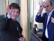El presidente Javier Milei junto al jefe de Gabinete Guillermo Francos. (archivo)
