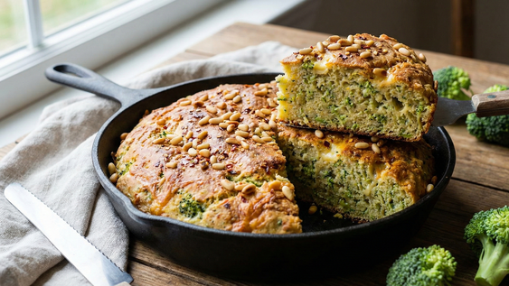 pan de brocoli en sarten, la receta facil y rapida: como hacerlo sin horno ni harina