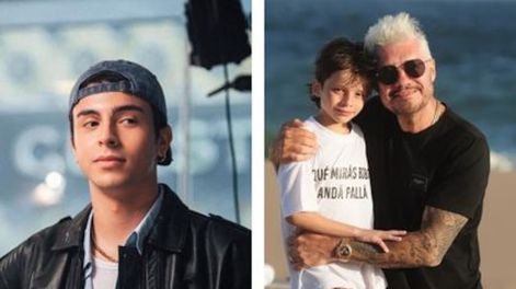 Marcelo Tinelli, su hijo Lolo y Rusherking.