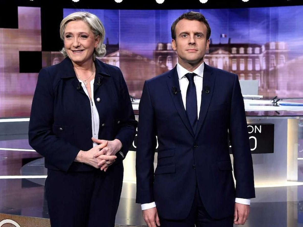 Marine Le Pen y Emmanuel Macron / Archivo