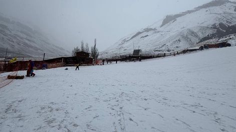 Los Puquios, todo nevado este 15 de julio