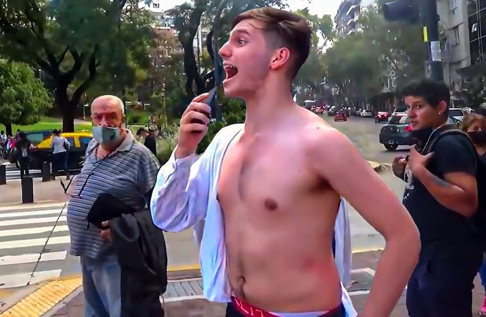El influencer Gaspi, en uno de sus clásicos videos de YouTube.