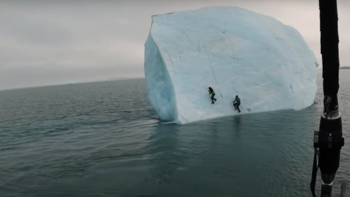 ¡Un milagro! Se les vino encima un iceberg mientras lo escalaban y casi ...