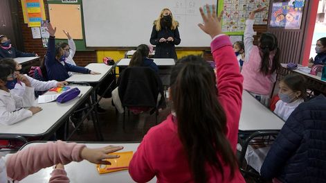 Los Andes | Un grado de la Escuela 1-123 Patricias Mendocinas. | Foto: Orlando Pelichotti