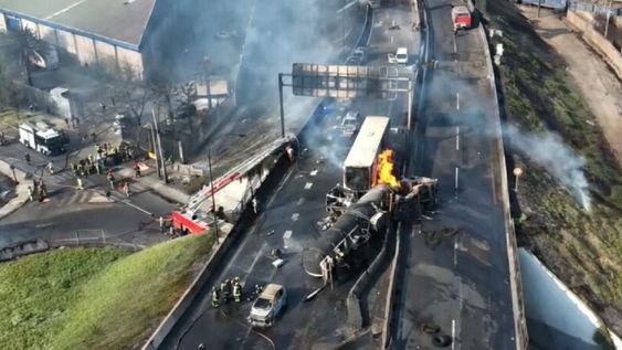 Explosión de camión en Renca, en la Región Metropolitana (Chile)