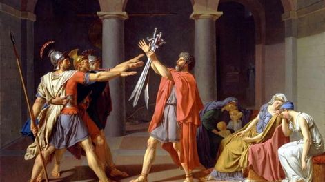 El juramento de los Horacios, de Jacques-Louis David.
