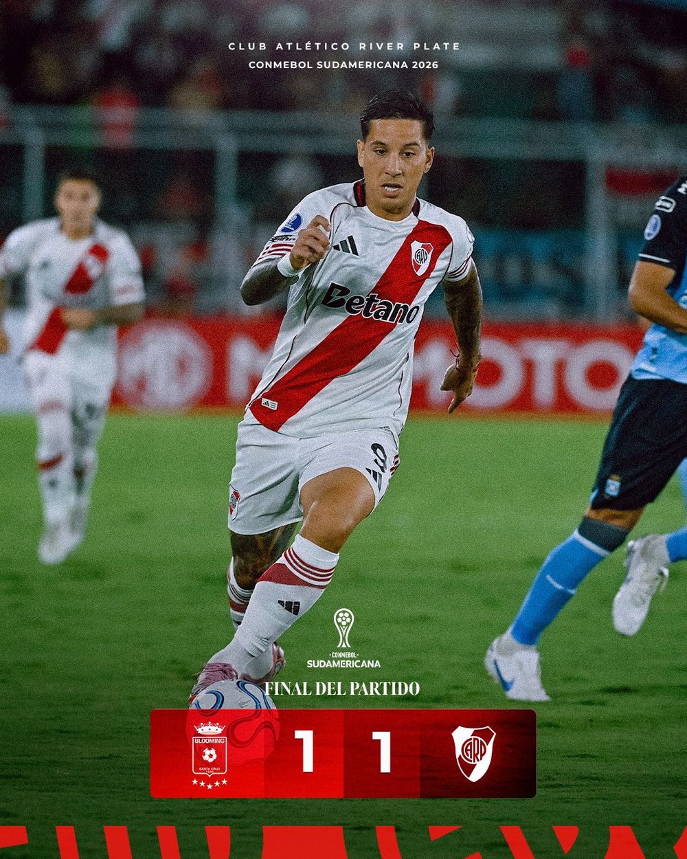 River igual&oacute; 1-1 ante Blooming por la primera fecha de la Copa Sudamericana.&nbsp;