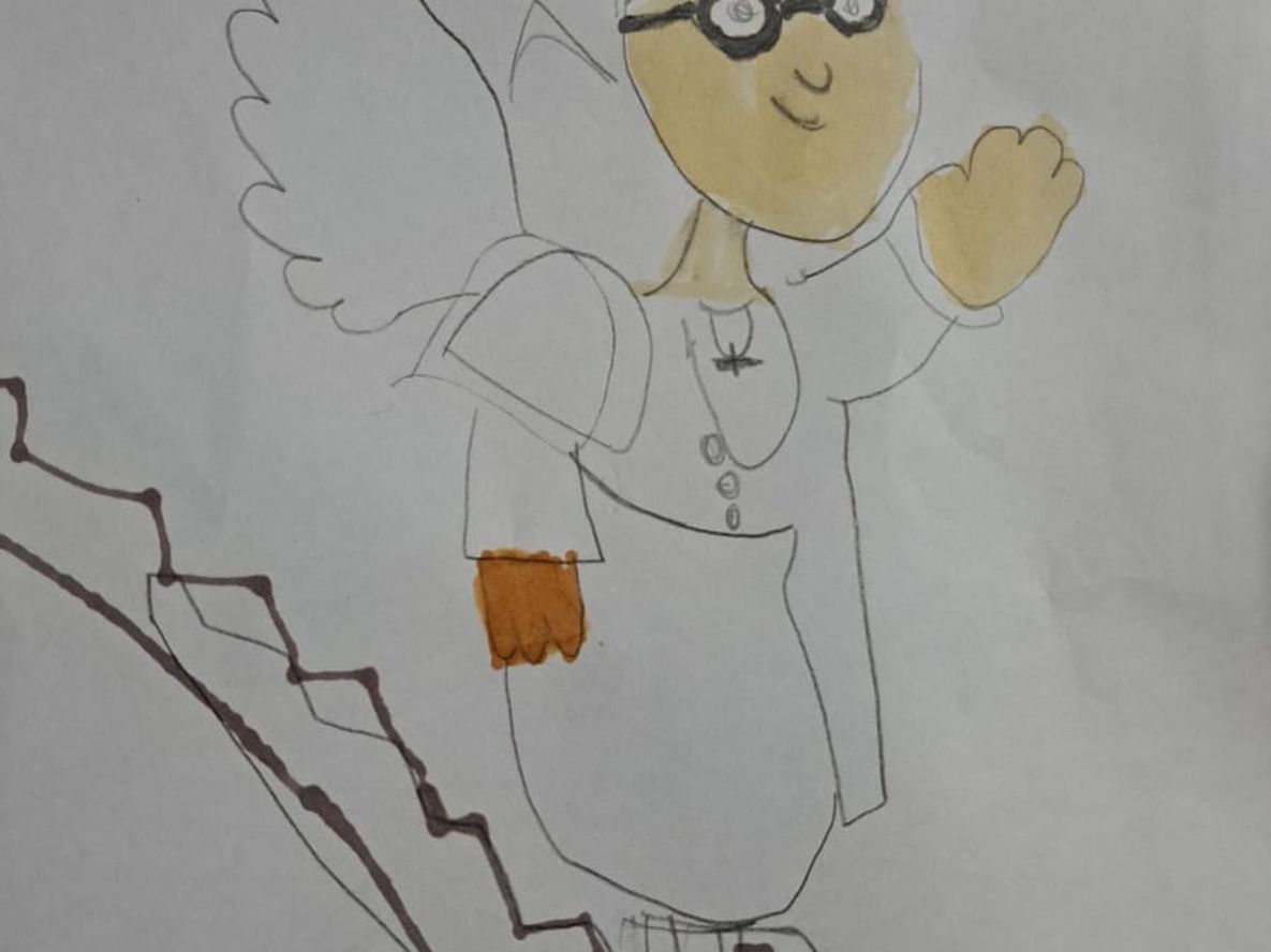 Imagen del Papa Francisco creada por una niña de 6 años Imagen del Papa Francisco creada por una niña de 6 años