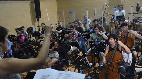 Vendimia 2026: los músicos ya ensayan para el Acto Central. | Fotos: Ramiro Gómez / Los Andes