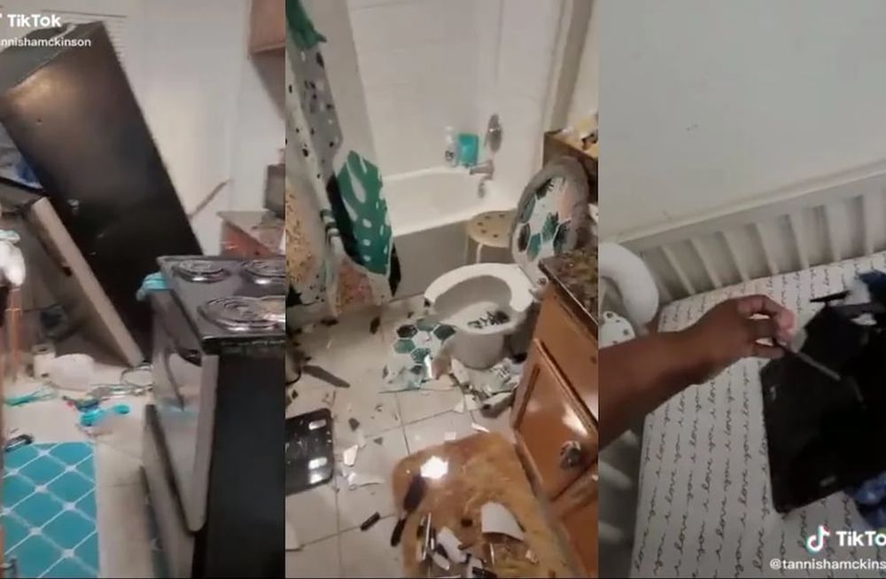 El niño destrozó todo lo que había dentro de su hogar. Foto: Web