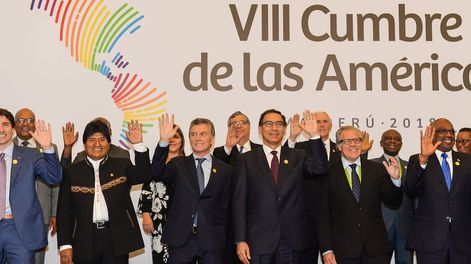 Última Cumbre de las Américas realizada en Lima, Perú en 2018 / Gentileza