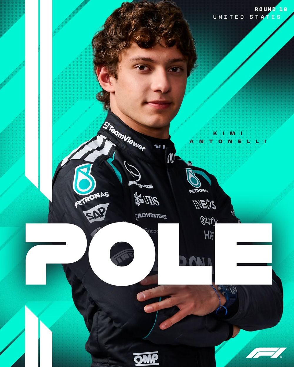 Kimi Antonelli parte desde la pole en Austin.