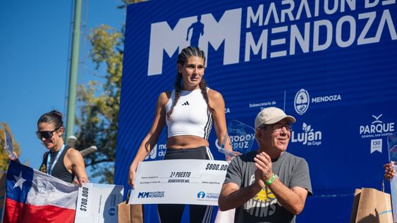 María Belén Alegre inscribió su nombre entre los ganadores de los 42K de la Maratón Internacional Mendoza.&nbsp;