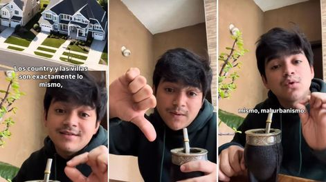 Un joven compara los countries con las villas, el video se vuelve viral generando distintas reacciones en los comentarios.