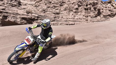 Los Andes | Julián Sanchez logró el segundo puesto en Enduro Moto y pudo coronarse campeón en la temporada 2023 del Canav. Gustavo Milutín, por su parte, se quedó con el tercer puesto en la carrera y en el campeonato. / Gentileza.