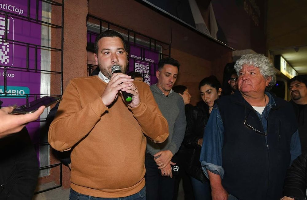 Elecciones departamentales 2023 en Mendoza.Mauricio Pinti Clop candidato a Intendente de Maipú por Cambia Mendoza, reconoció la derrota en el Búnker departamentalFoto: José Gutierrez / Los Andes