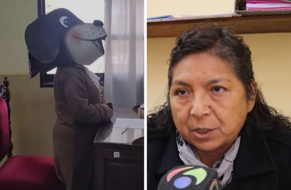 Una concejala de La Quiaca se disfrazó de perra para que aprueben una ordenanza. Gentileza