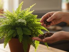 el mejor fertilizante natural para helechos, hortensias y plantas de interior, lo tiras a la basura a diario