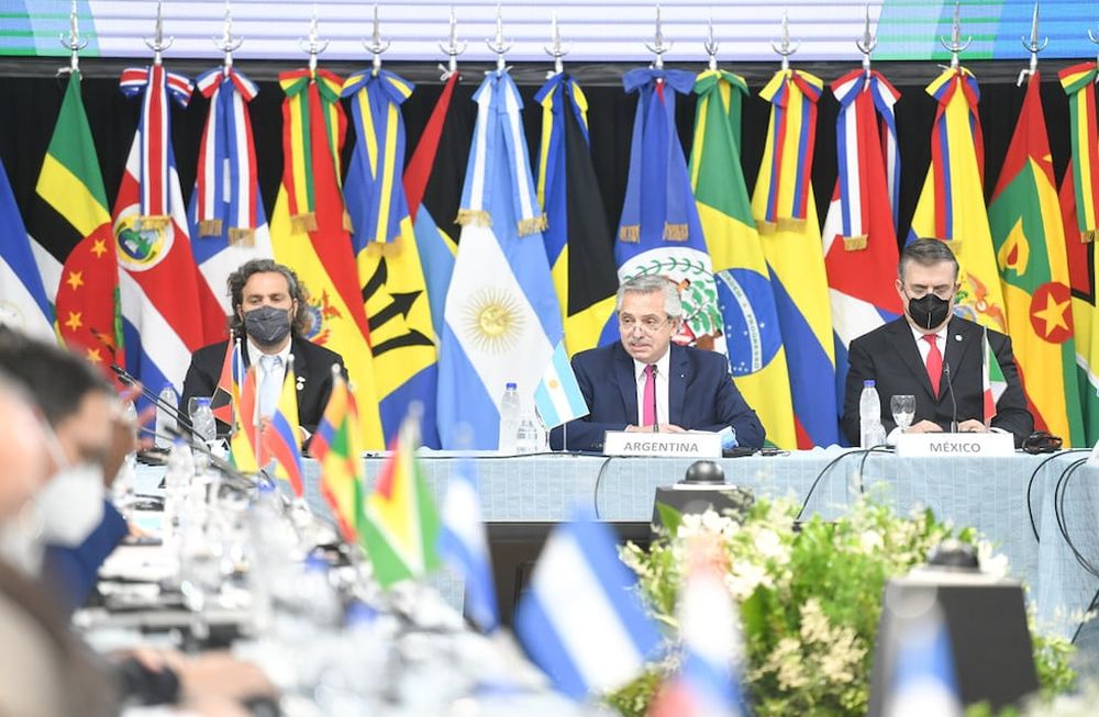 Alberto Fernández durante la XXII Cumbre de Cancilleres de la CELAC. / Foto: Presidencia de la Nación