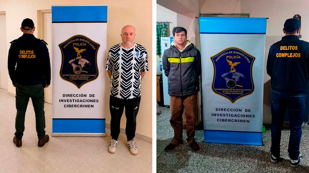 Los detenidos: Gustavo Aníbal Bautista (52), quien trabajaba como profesor de Geografía en escuelas secundarias de Ituzaingó y Morón; y Martín Eduardo Diez (41), empleado del Ministerio de Salud de la Nación.