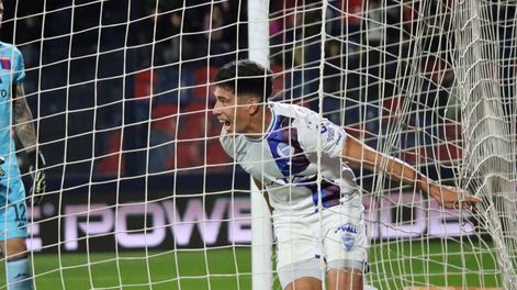Salomón Rodriguez, convirtió el segundo gol del Tomba en el triunfo ante Tigre. / Gentileza: Prensa Godoy Cruz.