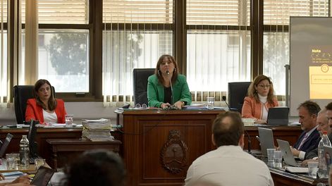 Los Andes | Las juezas Gretel Diamante, María Carolina Pereira y Eliana Rattá, integrantes del Tribunal Federal Oral N° 2Foto: Orlando Pelichotti