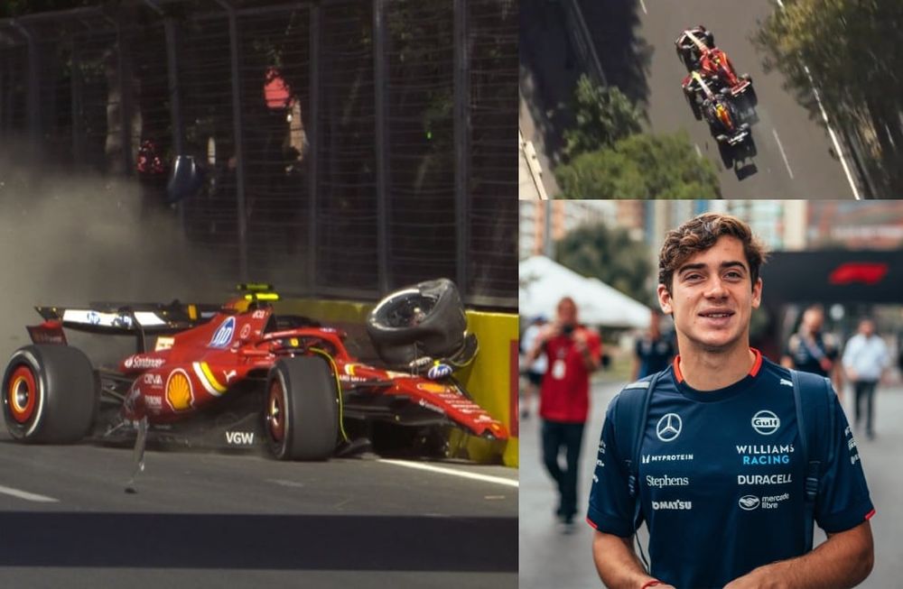 Carlos Sainz (Ferrari) y Sergio Pérez (Red Bull Racing) protagonizaron un accidente trascendental en la carrera