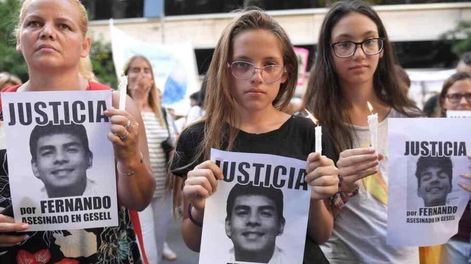 El pedido de justicia por Fernando (Gentileza Julián Álvarez/Archivo).