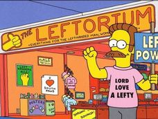 En Los Simpson, Ned Flanders es zurdo y tiene una tienda exclusiva para gente como él