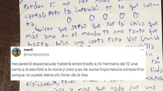 Cuando escucho canciones de amor como las de Canserbero pienso en vos yme siento un estúpido al estar al lado tuyo, sos muy superior son algunas de las confesiones del nene de 12 años. Foto: Twitter