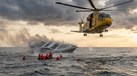 Una despedida de soltero salió mal. El barco comenzó a hundirse en el mar y debieron ser rescatados.&nbsp;
