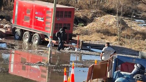 Derrame cloacal en Corralitos. Foto: Gentileza