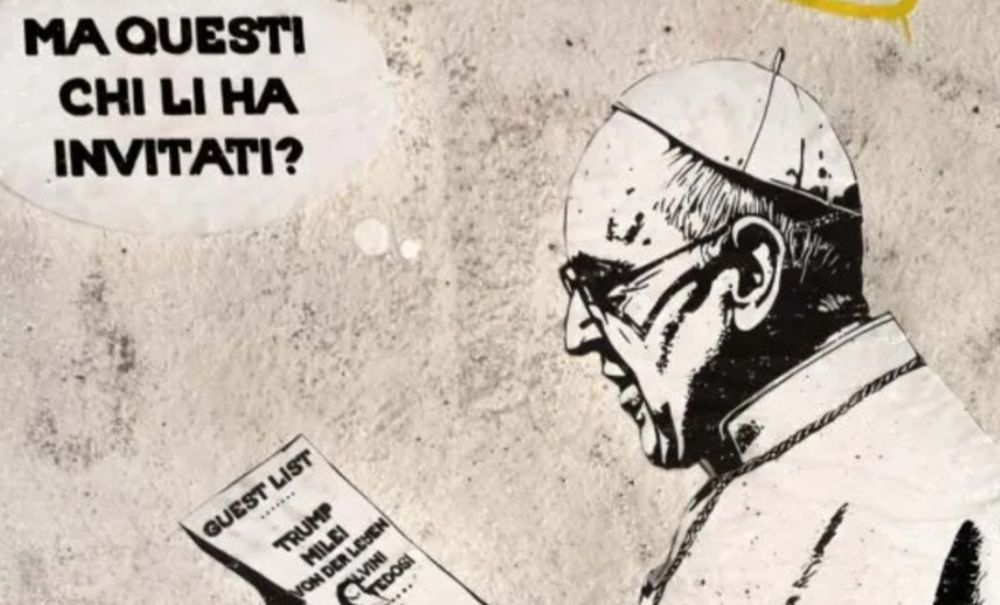 ¿Y a éstos quién los invitó?: el polémico graffiti contra Milei que apareció frente al Vaticano