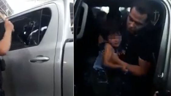 Detienen a padre por encerrar a su hijo en una 4x4