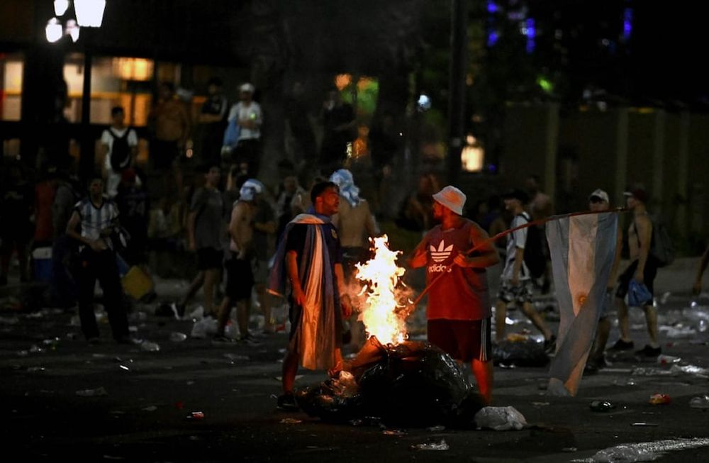 Incidentes en el Obelisco tras los festejos por la Selección Argentina (Gentileza)