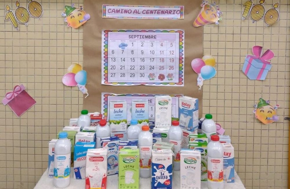 “100 años, 100 litros de leche”, la campaña solidaria de la escuela Misiones en su centenario