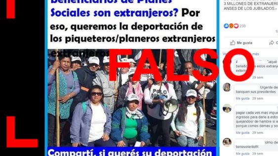 Es falso que casi la mitad de los beneficiarios de programas sociales sean extranjeros Es falso que casi la mitad de los beneficiarios de programas sociales sean extranjeros