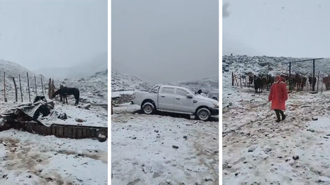 Nieve en alta montaña.