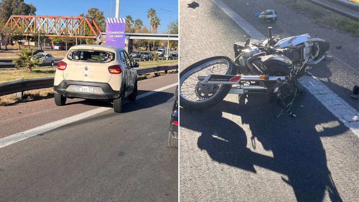Accidente en el Acceso Este: un peatón y dos motociclistas resultaron heridos tras un choque múltiple