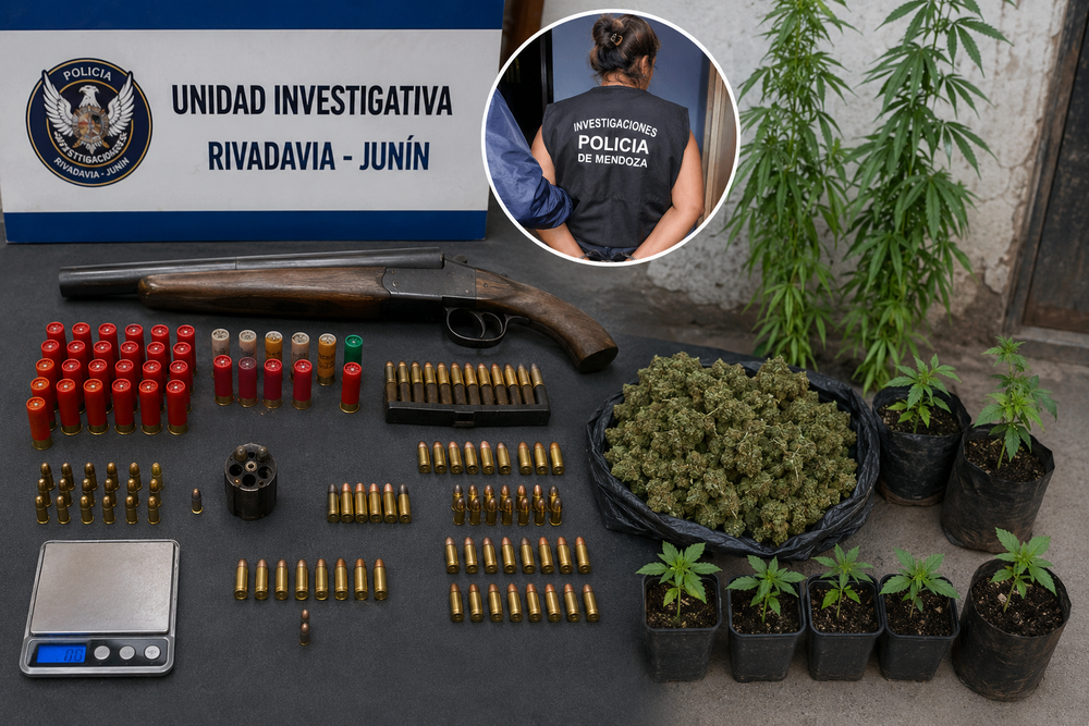 Allanamiento en Rivadavia: secuestraron armas, municiones y cannabis, y una mujer quedó detenida. (Imagen ilustrativa)