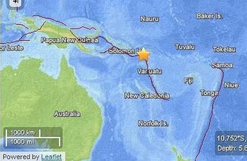Cinco muertos tras un violento sismo y tsunami en islas Salomón