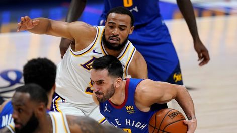 El argentino tuvo una gran noche. Marcó 15 puntos para los Nuggets./AP