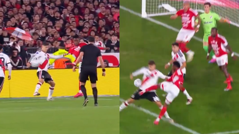 asi fue el penal para independiente santa fe que todo river protesto en el cierre del partido