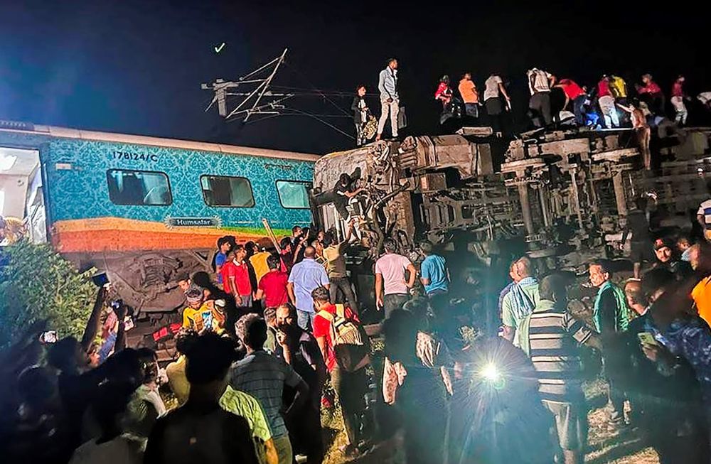Accidente de trenes en la India