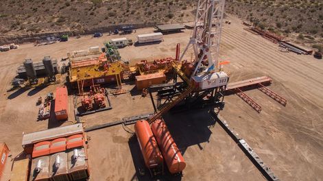 YPF comenzó la perforación de dos pozos no convencionales, en la franja norte de Vaca Muerta, ubicada en Malargüe. Foto: Gobierno de Mendoza